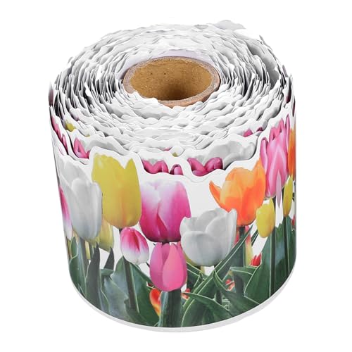 COMPUKAS Tulpenmuster Randaufkleber Selbstklebende Blumenbordüre für Klassenräume Büros Schwarztafeln Dekorative Party und Festival Dekoration COMPUKAS Tulpenmuster Randaufkleber Selbstklebende Blumenbordüre für Klassenräume Büros Schwarztafeln Dekorative Party und Festival Dekoration von COMPUKAS