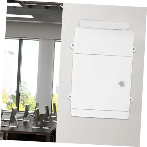 COMPUKAS Wandmontierter Wasserdichter Briefkasten mit Schloss Abschließbarem Postfach für Sichere Aufbewahrung von Briefen Vorschlägen und Lieferungen Moderner Weißer Hausbriefkasten für von COMPUKAS