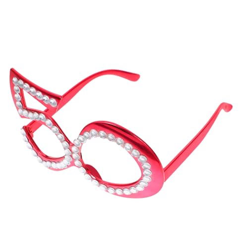COMPUKAS Zahlenbrille mit Strasssteinen Kunststoff Partybrille für Geburtstag Dekorative Fotorequisite Leicht und Langlebig Auffälliges Design für Jubiläumsfeiern und Motto Partys von COMPUKAS