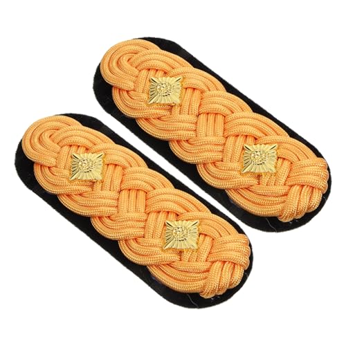 CONGARTENO 1 Paar Schulter-Arm-Dekoration einheitliche Schulterklappen Gold Flecken Schulterschmuck applizierte Schulterklappen Schulterklappen-Abzeichen Schulterbaus Stoff von CONGARTENO