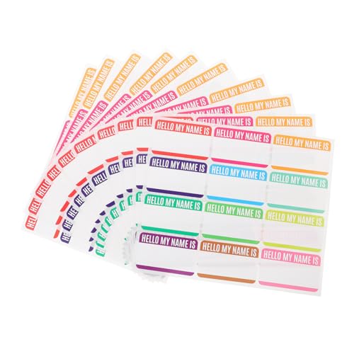 CONGARTENO 10 Blatt Bunte Wasserfeste Namensaufkleber für Büro und Zuhause Selbstklebende Abziehbare Klassifizierungssticker Einfache Handbeschriftung Vielseitig Einsetzbar Etiketten CONGARTENO 10 Blatt Bunte Wasserfeste Namensaufkleber für Büro und Zuhause Selbstklebende Abziehbare Klassifizierungssticker Einfache Handbeschriftung Vielseitig Einsetzbar Etiketten von CONGARTENO