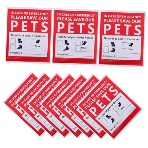 CONGARTENO 10 Blatt Notfall Aufkleber Feuerfeste Rettungssticker Sichtbare Tier Alert Sicherheitsaufkleber zur Schnellen Tierortung Notfällen CONGARTENO 10 Blatt Notfall Aufkleber Feuerfeste Rettungssticker Sichtbare Tier Alert Sicherheitsaufkleber zur Schnellen Tierortung Notfällen von CONGARTENO