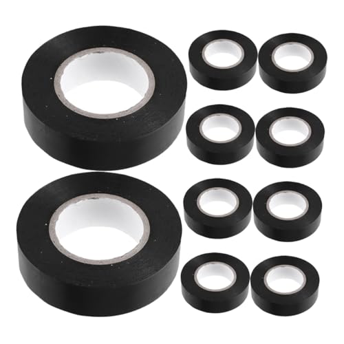 CONGARTENO 10 Rollen PVC Isolierband Elektriker Klebeband Hitzebeständig Korrosionsbeständig Vielseitig für Elektroinstallation Kabel Auto Handwerk von CONGARTENO