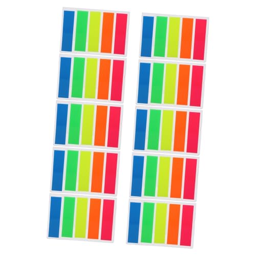 CONGARTENO 10 Sätze Selbstklebende Haftnotizen Klassifizierte Indexklebezettel Bunte Büro Notizblöcke Praktisch Zum Markieren Organisieren Und Planen Für Arbeit Und Studium von CONGARTENO