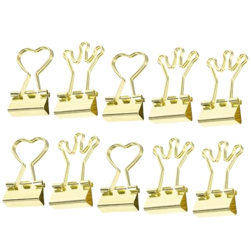 CONGARTENO 10 Stück Metall Binder Clips Herzform Goldfarbene Büroklammern für Dokumente Rechnungen und Notizen Kleine Bunte Aktenklammern für Bürobedarf und Schreibwaren CONGARTENO 10 Stück Metall Binder Clips Herzform Goldfarbene Büroklammern für Dokumente Rechnungen und Notizen Kleine Bunte Aktenklammern für Bürobedarf und Schreibwaren von CONGARTENO