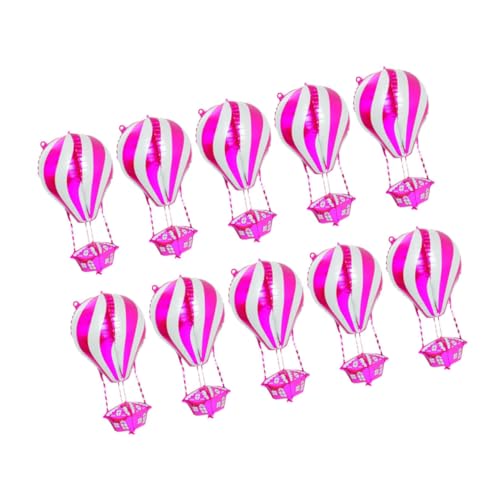 CONGARTENO 10 Stück Teiliges Aluminiumfolie Heißluftballon Deko Schwebende Partyballons für Geburtstagsfeier Babyparty Hochzeit und Weihnachtsdekoration Lebendige Effektgestaltung von CONGARTENO