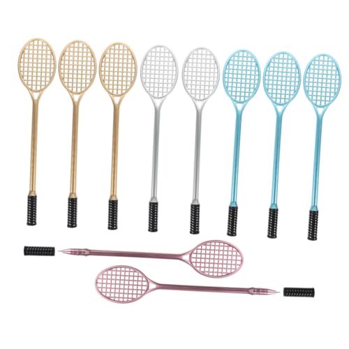 CONGARTENO 10 Stück Teiliges Badminton Racket Gelstifte Niedliche Mehrfarbige Kugelschreiber für Schüler Glattes Schreiben Kreatives Schulzubehör für Mädchen und Jungen von CONGARTENO