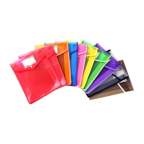 CONGARTENO 10 Stück Teiliges Dokumentenmappe PP Material Langlebig Wiederverwendbar Praktischer File Organizer für Büro Schule und Konferenzen Vielseitiger Aktenhalter mit Fächern für von CONGARTENO