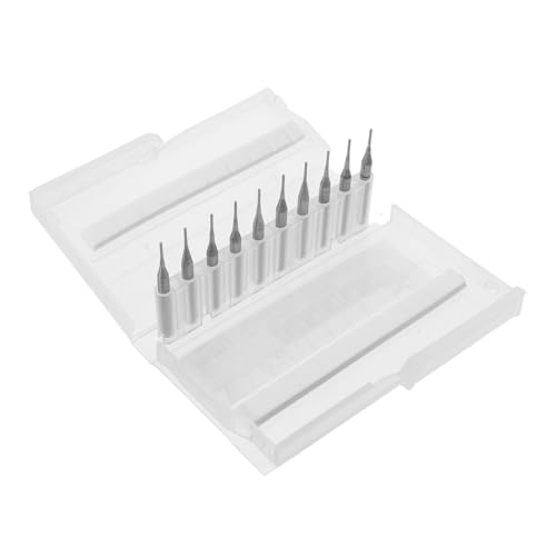 CONGARTENO 10 Stück Teiliges Hartmetall Endfräser mit Schaft Präzise Cnc Fräswerkzeuge aus Wolframstahl für Pcb Leiterplatten Gravur und Vielseitige Fräsarbeiten von CONGARTENO