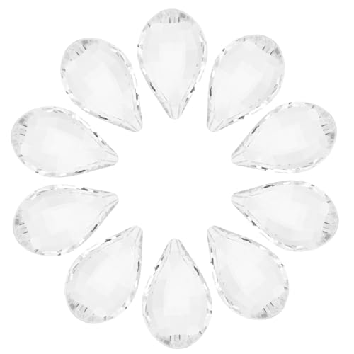 CONGARTENO 10 Stück Teiliges Kristallglas hängeanhänger mit Dekorative Glasperlen für DIY Beleuchtung und Fensterdeko Langlebige Fein Geschliffene Pendants als Wohnaccessoires von CONGARTENO