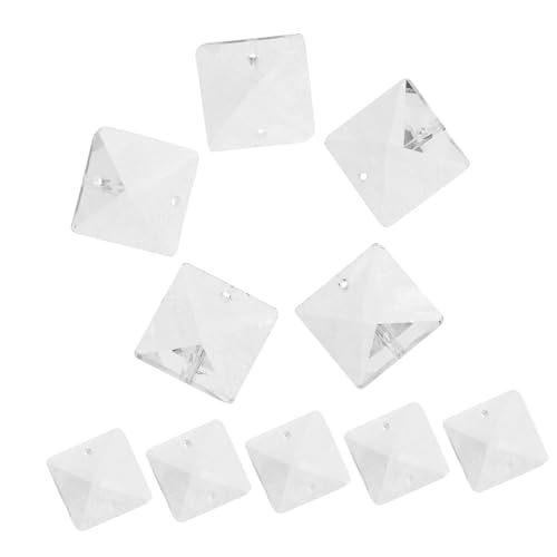 CONGARTENO 10 Stück Teiliges Kronleuchter Anhänger Quadratische Prismen Leicht Bruchsicher Dekorative Glastropfen für Fenster DIY Vorhänge Hängende Glastropfen und Weihnachtsdeko CONGARTENO 10 Stück Teiliges Kronleuchter Anhänger Quadratische Prismen Leicht Bruchsicher Dekorative Glastropfen für Fenster DIY Vorhänge Hängende Glastropfen und Weihnachtsdeko von CONGARTENO