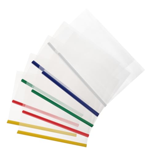 CONGARTENO 10 Stück Teiliges Kunststoff file Binder mit Schiebestangen Transparente Dokumentenmappe Große Kapazität Robust Vielseitig Einsetzbar für Büro Bewerbungsmappen und Organisation von CONGARTENO