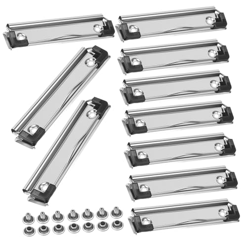 CONGARTENO 10 Stück Teiliges Metall clipboard Montierbare Robuste Klemmen mit Nägeln Multifunktional für Büro Schule Zuhause und Werkstatt Langlebig und Installieren von CONGARTENO