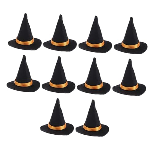CONGARTENO 10 Stück Teiliges Mini Hexenhüte aus Filz als Halloween Weinflaschenhüllen Party Deko Leichte Handgefertigte Flaschenabdeckungen für Festliche Tischdekoration und Geschenkidee CONGARTENO 10 Stück Teiliges Mini Hexenhüte aus Filz als Halloween Weinflaschenhüllen Party Deko Leichte Handgefertigte Flaschenabdeckungen für Festliche Tischdekoration und Geschenkidee von CONGARTENO