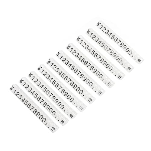 CONGARTENO 10 Stück Teiliges Preisschild Klarer Zahlenanzeige Leicht Verstellbar Transparentes Design mit Schwarzer Schrift für Schmuck Uhren Ringe Tragbar und Langlebig für Ladengeschäfte CONGARTENO 10 Stück Teiliges Preisschild Klarer Zahlenanzeige Leicht Verstellbar Transparentes Design mit Schwarzer Schrift für Schmuck Uhren Ringe Tragbar und Langlebig für Ladengeschäfte von CONGARTENO