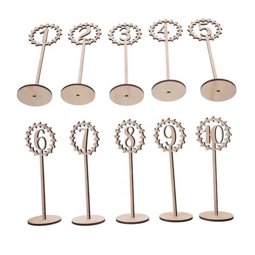 CONGARTENO 10 Stück Teiliges Rustikale Holztischnummern mit Stabilem Sockel für Hochzeit Party Tischdekorationen Sichere Vielseitige Platzkarten für Festliche Anlässe und Zuhause CONGARTENO 10 Stück Teiliges Rustikale Holztischnummern mit Stabilem Sockel für Hochzeit Party Tischdekorationen Sichere Vielseitige Platzkarten für Festliche Anlässe und Zuhause von CONGARTENO