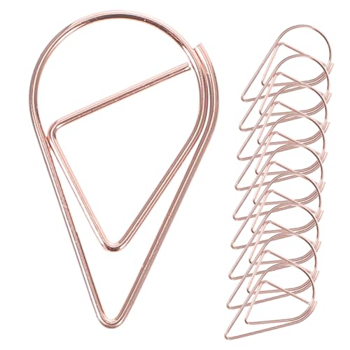 CONGARTENO 10 Stück Teiliges Tropfenförmige Büroklammern aus Robustem Metall Dekorative Lesezeichen und Notizclips Praktisch und Langlebig für Büro DIY Fotoalben und Karten Roségoldfarben CONGARTENO 10 Stück Teiliges Tropfenförmige Büroklammern aus Robustem Metall Dekorative Lesezeichen und Notizclips Praktisch und Langlebig für Büro DIY Fotoalben und Karten Roségoldfarben von CONGARTENO