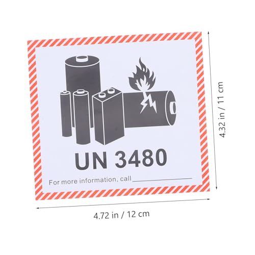 CONGARTENO 100 Blatt Selbstklebende Lithium batterie Warnetiketten Feuerbeständige Versandaufkleber für Sichere Batterietransporte CONGARTENO 100 Blatt Selbstklebende Lithium batterie Warnetiketten Feuerbeständige Versandaufkleber für Sichere Batterietransporte von CONGARTENO