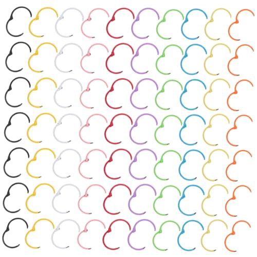 CONGARTENO 100 Stück Bunte Metall Buchbinderinge Robuste Offene Eisenringe mit Kratzfestem Finish Vielseitig für Kalender Karteikarten Notizbücher Bunte Organisationsringe für Schule Büro von CONGARTENO