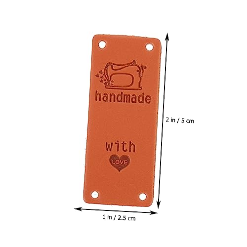 CONGARTENO 100 Stück Teiliges DIY Lederlabels Handgefertigte Dekorative Kleidungsetiketten mit Cartoon prägung Vielseitig zum Annähen an Kleidung Taschen Puppen und Strickwaren CONGARTENO 100 Stück Teiliges DIY Lederlabels Handgefertigte Dekorative Kleidungsetiketten mit Cartoon prägung Vielseitig zum Annähen an Kleidung Taschen Puppen und Strickwaren von CONGARTENO