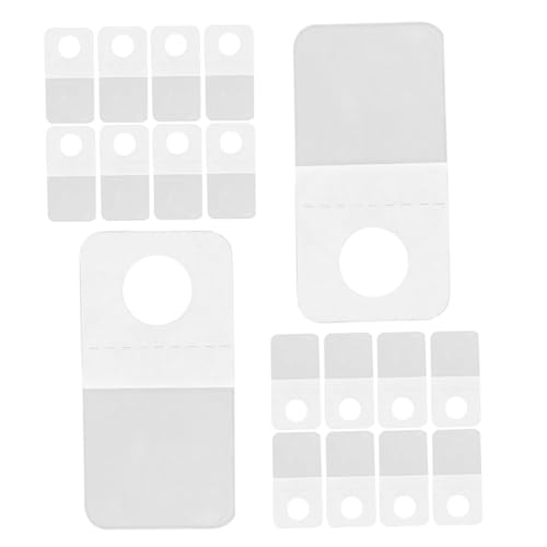 CONGARTENO 100 Stück Teiliges Transparente Pvc hängeetiketten mit Rundem Loch Selbstklebend Robust für Kleine Gegenstände Vielseitig Einsetzbar in Geschäften Büros und Zuhause von CONGARTENO