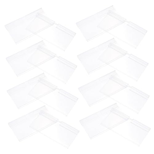 CONGARTENO 100 Stück Transparente Doppelte Draht etikettenhalter für Supermarktregale Stabile Preisschildhalterung Einfach zu Beschriften Geeignet für Einzelhandel und Lebensmittelgeschäfte von CONGARTENO
