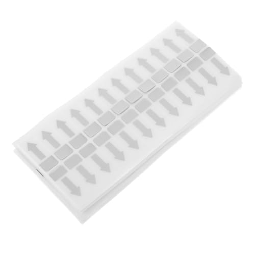 CONGARTENO 1000 Stück Aufkleber Selbstklebend Transparente Rote Richtungspfeil Markierungsaufkleber Für Müllbeutel Verpackung Umschläge Schutzfolie Einfach zu Handhaben und Entfernen von CONGARTENO