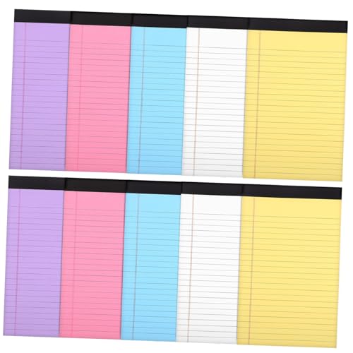 CONGARTENO 10Er-Packung Teiliges Notizblock Farbige Linierte Schreibblöcke mit Reißfester Bindung Tintenfestes Papier Handlich für Büro Schule Notizen und Skizzen Praktische Kleine Memo Pads CONGARTENO 10Er-Packung Teiliges Notizblock Farbige Linierte Schreibblöcke mit Reißfester Bindung Tintenfestes Papier Handlich für Büro Schule Notizen und Skizzen Praktische Kleine Memo Pads von CONGARTENO