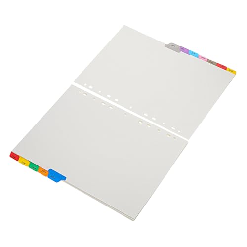 CONGARTENO 12 Blatt Teiliges Registerkarten mit Abnehmbaren Trennblättern für Ringordner Bunte Kunststoff Indexkarten zur Dokumentenorganisation im Büro und Schule CONGARTENO 12 Blatt Teiliges Registerkarten mit Abnehmbaren Trennblättern für Ringordner Bunte Kunststoff Indexkarten zur Dokumentenorganisation im Büro und Schule von CONGARTENO