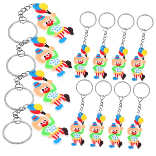 CONGARTENO 12 Stück Teiliges Clown Schlüsselanhänger aus Langlebigem Bunte Schlüsselringe mit Verspieltem Design als Taschen und Partydeko Modisches Accessoire für Rucksack und Geldbörse CONGARTENO 12 Stück Teiliges Clown Schlüsselanhänger aus Langlebigem Bunte Schlüsselringe mit Verspieltem Design als Taschen und Partydeko Modisches Accessoire für Rucksack und Geldbörse von CONGARTENO
