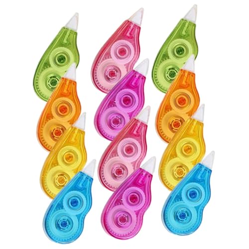 CONGARTENO 12 Stück Teiliges Korrekturband Großes Fassungsvermögen Candy farben Korrekturroller für Schüler Büro Schreibwaren Alltagsschule Praktische Korrekturbänder Zufällige Farbe von CONGARTENO