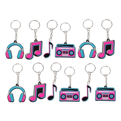 CONGARTENO 12 Stück Teiliges Musiknoten Schlüsselanhänger Set Bunte PVC Partydeko für Musikliebhaber Geburtstagsmitgebsel Tanz Konzertaccessoires Vielseitige Musikalische Gastgeschenke CONGARTENO 12 Stück Teiliges Musiknoten Schlüsselanhänger Set Bunte PVC Partydeko für Musikliebhaber Geburtstagsmitgebsel Tanz Konzertaccessoires Vielseitige Musikalische Gastgeschenke von CONGARTENO