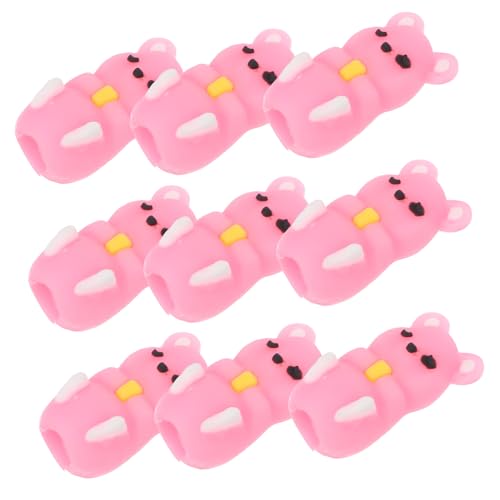 CONGARTENO 12 Stück Teiliges Silikon Stiftkappen und Verlängerer Niedliche Hamster motiv Weiche Bleistiftspitzen schutzkappen für Schüler und Büro Langlebige Pinke Mini Stifthalter von CONGARTENO