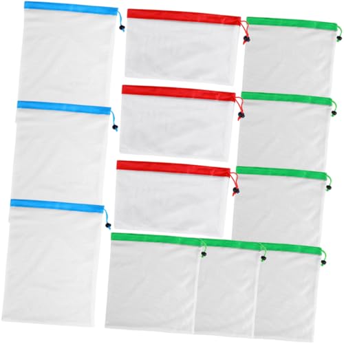 CONGARTENO 12 Stück Teiliges Wiederverwendbare Netzbeutel aus Robustem Polyester mit Zugband Waschbar und Vielseitig für Obst Gemüse und Aufbewahrung Leicht und Kompakt für CONGARTENO 12 Stück Teiliges Wiederverwendbare Netzbeutel aus Robustem Polyester mit Zugband Waschbar und Vielseitig für Obst Gemüse und Aufbewahrung Leicht und Kompakt für von CONGARTENO