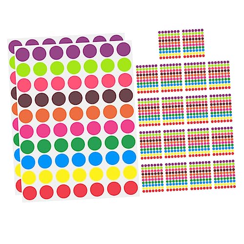 CONGARTENO 1400 Stück Teiliges Farbig Runde Klebepunkte Selbstklebende Markierungspunkte Etiketten für Beschriftung Kalender Büro und Haushalt zur Einfachen Klassifizierung von CONGARTENO