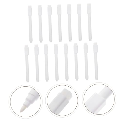 CONGARTENO 15 Stück Teiliges Weiße Kreidestifte mit Pinselspitze Abwischbare Staubfreie Flüssigkreide Marker Geruchsfreie Tafelstifte für Glas Spiegel Wand und Whiteboard Langlebig und von CONGARTENO