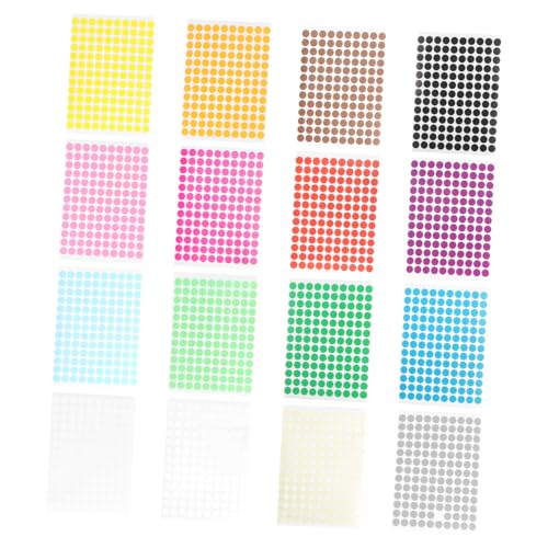 CONGARTENO 16 Blatt Klebepunkte Selbstklebende Aufkleber für Geschenketiketten Farben Haftende Markierungspunkte Vielseitig für Basteln Scrapbooking und Geschenkverpackung CONGARTENO 16 Blatt Klebepunkte Selbstklebende Aufkleber für Geschenketiketten Farben Haftende Markierungspunkte Vielseitig für Basteln Scrapbooking und Geschenkverpackung von CONGARTENO