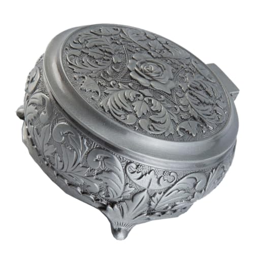 CONGARTENO 1Stück Retro Zinklegierung Schmuck Aufbewahrungsbox Schmuckschatulle für Ringe Armbänder Exquisites Design Tragbar für Reisen von CONGARTENO