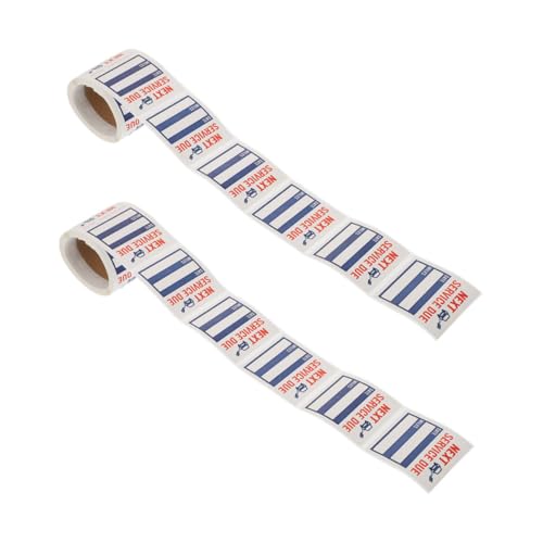 CONGARTENO 2 Rollen Je Auto Wartungsaufklebern Wasserfeste Abziehbare Service Reminder Klebeetiketten für Ölservice Selbstklebende Blaue Fenster Sticker zur Auto Pflege von CONGARTENO