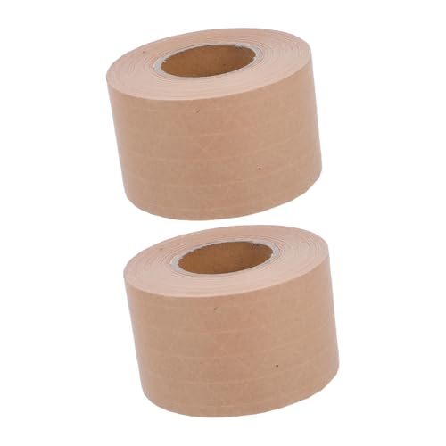 CONGARTENO 2 Rollen Kraftpapier Klebeband Wasserg Aktivierte Beschriftbare Verpackungsband Biologisch Abbaubar Starkes Haftendes Papierband Für Kartonversand Und Sicheres Verpacken von CONGARTENO