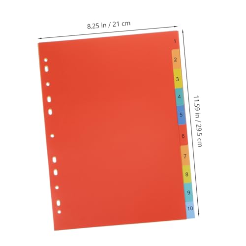 CONGARTENO 2 Sätze Ordner trennblätter aus PP Farbige Register Perforation und Blanko Praktische Notizblock register für Dokumentenorganisation und Präsentationen von CONGARTENO