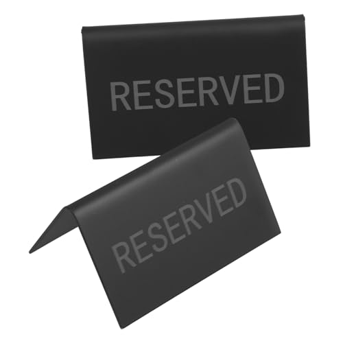 CONGARTENO 2 Stück Edelstahl Reserved Signs Tischreservierung Schilder Wiederverwendbar Klar Beschriftet Reservierte Sitzplätze Für Hochzeit Restaurant Event Moderne Kompakte Tischdekoration von CONGARTENO