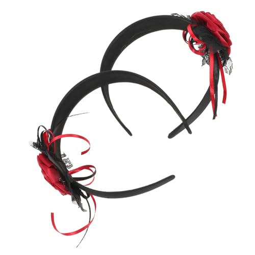 CONGARTENO 2 Stück Gothic Halloween Haarreif mit Künstlichen Rosen Stabile Passform Wiederverwendbares Braut-headpiece für Cosplay und Partys Sicherer Halt für Gruselige Kostüme CONGARTENO 2 Stück Gothic Halloween Haarreif mit Künstlichen Rosen Stabile Passform Wiederverwendbares Braut-headpiece für Cosplay und Partys Sicherer Halt für Gruselige Kostüme von CONGARTENO