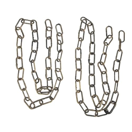 CONGARTENO 2 Stück Halloween Deko Teiliges Leichte PE Ketten mit Rostigem Design Realistische Gefängnis und Absperrkette Strapazierfähige Simulation für Party Bühnenperformance und CONGARTENO 2 Stück Halloween Deko Teiliges Leichte PE Ketten mit Rostigem Design Realistische Gefängnis und Absperrkette Strapazierfähige Simulation für Party Bühnenperformance und von CONGARTENO
