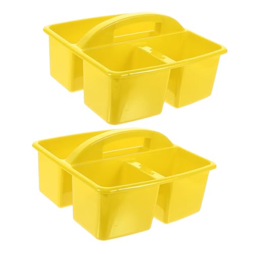 CONGARTENO 2 Stück Handlicher Kunststoff Aufbewahrungskorb mit Griff Ergonomisch Geteilter Organizer für Kunststifte Schreibwaren und Bastelbedarf Bunte Sortierbox für Schule und Büro CONGARTENO 2 Stück Handlicher Kunststoff Aufbewahrungskorb mit Griff Ergonomisch Geteilter Organizer für Kunststifte Schreibwaren und Bastelbedarf Bunte Sortierbox für Schule und Büro von CONGARTENO