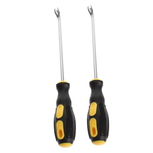 CONGARTENO 2 Stück Handnagelzieher aus Gehärtetem Stahl Förmiger Spitze Rostresistent Ergonomisch Gebogen für Polsternägel Heftklammern und Flachkopfnägel für Teppich Möbelmontage von CONGARTENO