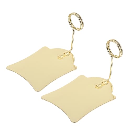 CONGARTENO 2 Stück Metall Preisschildhalter Gold Langlebig Rostfrei für Supermarkt Werbeschilder Etikettenhalter Vielseitig für Runde und Eckige Stangen Geeignet CONGARTENO 2 Stück Metall Preisschildhalter Gold Langlebig Rostfrei für Supermarkt Werbeschilder Etikettenhalter Vielseitig für Runde und Eckige Stangen Geeignet von CONGARTENO