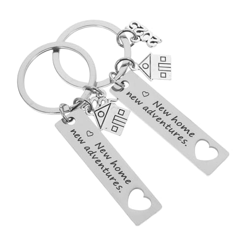 CONGARTENO 2 Stück Schlüsselanhänger Set Teilig mit Gravur Home Adventures Haus Einzug für Familie Freunde Langlebig Glänzend Rostfrei CONGARTENO 2 Stück Schlüsselanhänger Set Teilig mit Gravur Home Adventures Haus Einzug für Familie Freunde Langlebig Glänzend Rostfrei von CONGARTENO