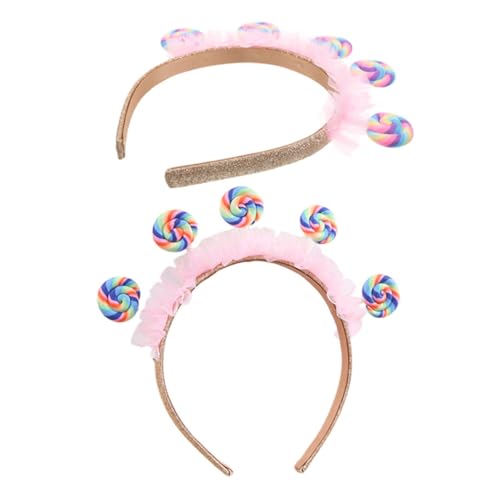 CONGARTENO 2 Stück Süßes Lutscher Stirnband aus Cartoon Haarreif mit Kreativem Bonbon Design für Mädchen Langlebig Bequem Geeignet für Geburtstagsfeiern und Freizeitspaß CONGARTENO 2 Stück Süßes Lutscher Stirnband aus Cartoon Haarreif mit Kreativem Bonbon Design für Mädchen Langlebig Bequem Geeignet für Geburtstagsfeiern und Freizeitspaß von CONGARTENO