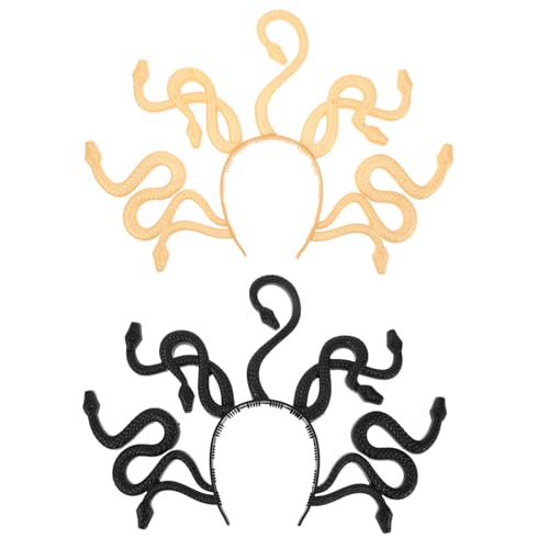 CONGARTENO 2 Stück Teiliges Schlangen Stirnband Medusa Kopfstück für Halloween Karneval Cosplay Kostüm Zubehör Frauen Party von CONGARTENO